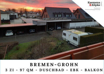 Geräumige 3 Zi. mit großer Küche, Duschbad und Balkon, 28759 Bremen, Wohnung