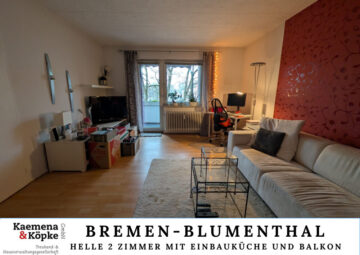 Dachgeschoss: Helle 2 Zi. mit EBK und Balkon, 28779 Bremen, Dachgeschosswohnung