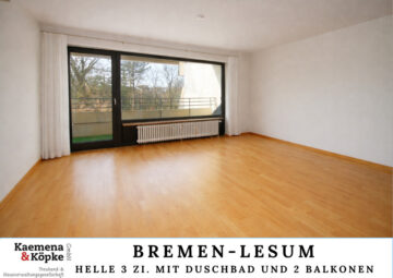 Helle 3 Zimmer mit Duschbad und 2 Balkonen, 28717 Bremen, Etagenwohnung