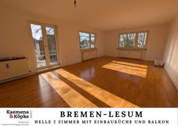 SOFORT FREI: Große 2 Zi. mit Einbauküche, modernem Duschbad und Balkon, 28717 Bremen, Etagenwohnung